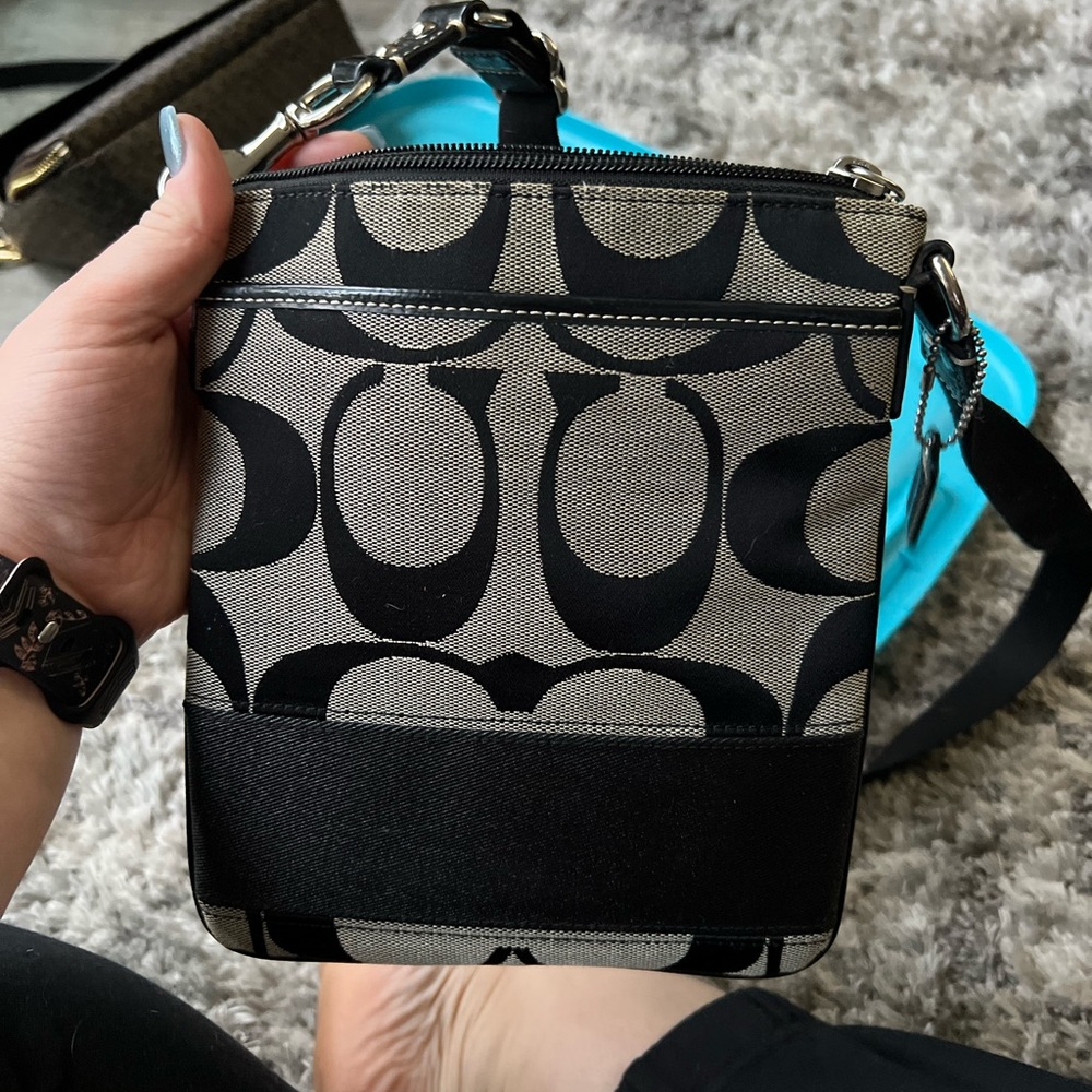 Coach Black and Gray Crossbody Bag